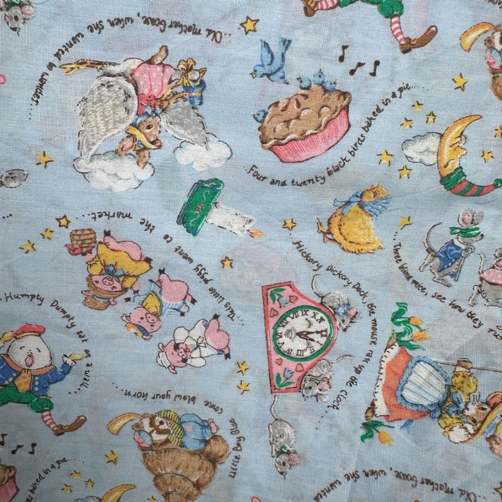 Cranston Vintage Children's Storybook Print Cotton Fabric Bany